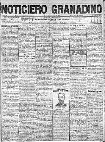 'Noticiero Granadino' - Año IV Número 1303  - 1907 Diciembre 17