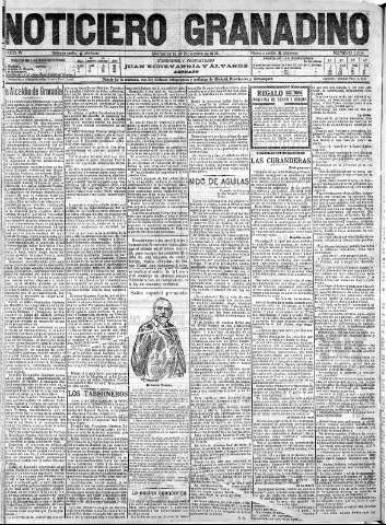 'Noticiero Granadino' - Año IV Número 1304  - 1907 Diciembre 18