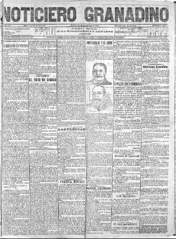 'Noticiero Granadino' - Año IV Número 1311  - 1907 Diciembre 27