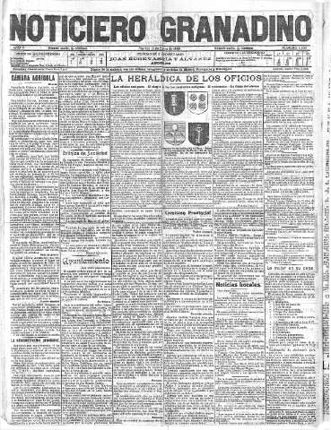 'Noticiero Granadino' - Año V Número 1335  - 1908 Enero 21