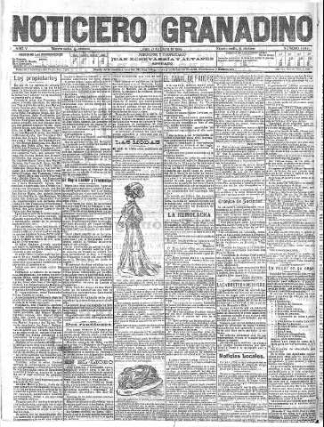'Noticiero Granadino' - Año V Número 1340  - 1908 Enero 26