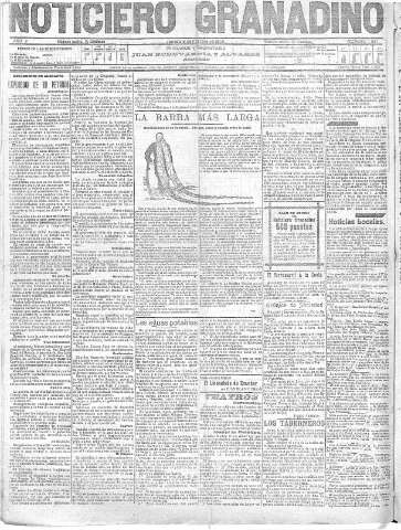 'Noticiero Granadino' - Año V Número 1351  - 1908 Febrero 06