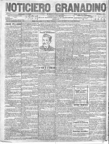 'Noticiero Granadino' - Año V Número 1354  - 1908 Febrero 09