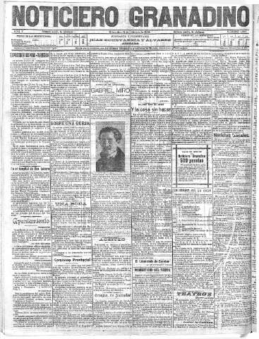 'Noticiero Granadino' - Año V Número 1364  - 1908 Febrero 19