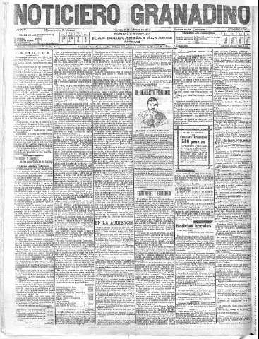 'Noticiero Granadino' - Año V Número 1366  - 1908 Febrero 21