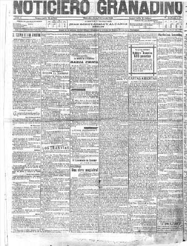 'Noticiero Granadino' - Año V Número 1371  - 1908 Febrero 26