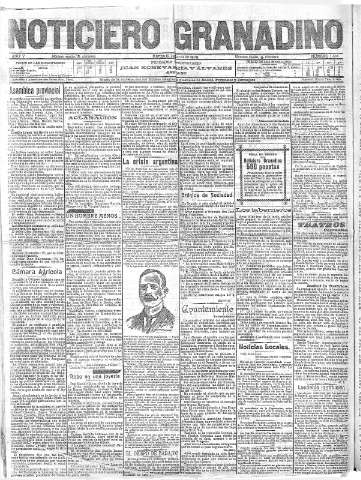 'Noticiero Granadino' - Año V Número 1384  - 1908 Marzo 10