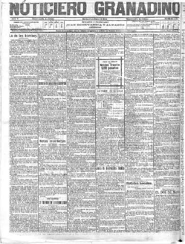 'Noticiero Granadino' - Año V Número 1390  - 1908 Marzo 17