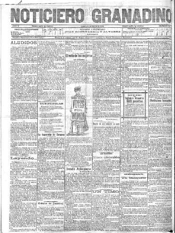 'Noticiero Granadino' - Año V Número 1397  - 1908 Marzo 23