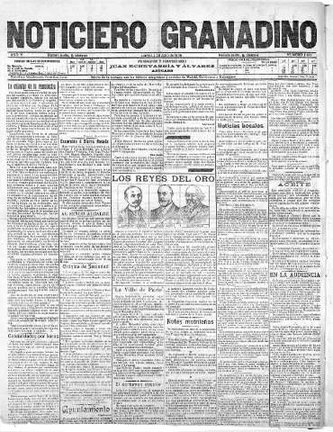 'Noticiero Granadino' - Año V Número 1487  - 1908 Julio 02