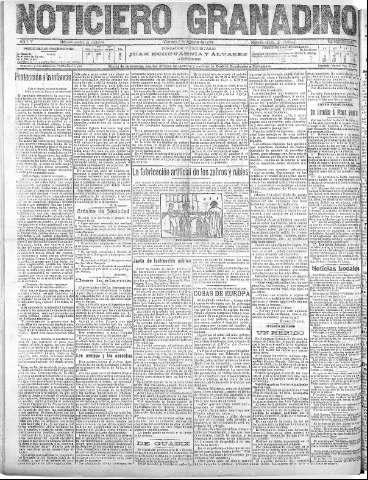 'Noticiero Granadino' - Año V Número 1518  - 1908 Agosto 07