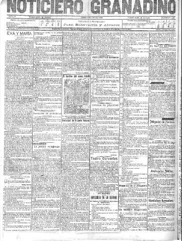 'Noticiero Granadino' - Año V Número 1722  - 1909 Abril 02