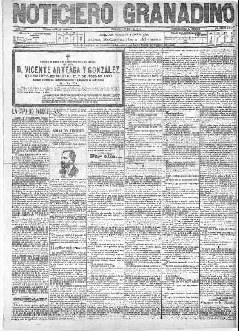 'Noticiero Granadino' - Año VII Número 2159  - 1910 Julio 06