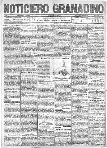 'Noticiero Granadino' - Año VII Número 2161  - 1910 Julio 08