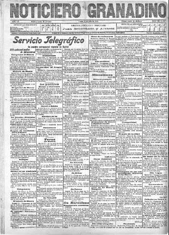 'Noticiero Granadino' - Año VII Número 2178  - 1910 Julio 25