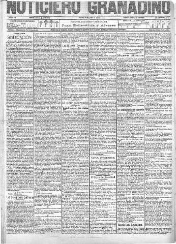 'Noticiero Granadino' - Año VII Número 2179  - 1910 Julio 26