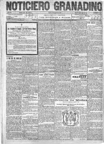 'Noticiero Granadino' - Año VII Número 2188  - 1910 Agosto 04