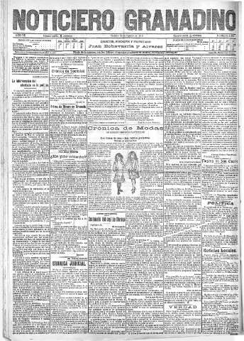 'Noticiero Granadino' - Año VII Número 2196  - 1910 Agosto 12