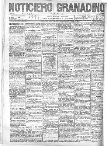 'Noticiero Granadino' - Año VII Número 2200  - 1910 Agosto 16