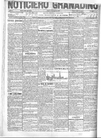 'Noticiero Granadino' - Año VII Número 2204  - 1910 Agosto 20