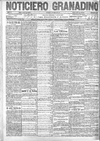 'Noticiero Granadino' - Año VII Número 2205  - 1910 Agosto 21