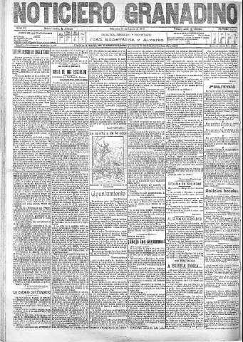 'Noticiero Granadino' - Año VII Número 2215  - 1910 Agosto 31