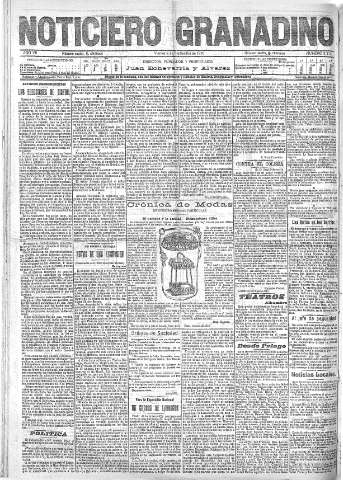 'Noticiero Granadino' - Año VII Número 2217  - 1910 Septiembre 02