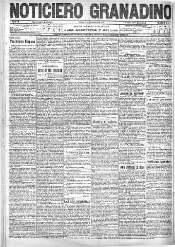 'Noticiero Granadino' - Año VII Número 2218  - 1910 Septiembre 03