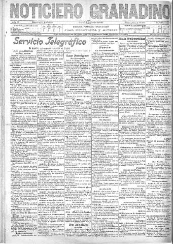 'Noticiero Granadino' - Año VII Número 2220  - 1910 Septiembre 05