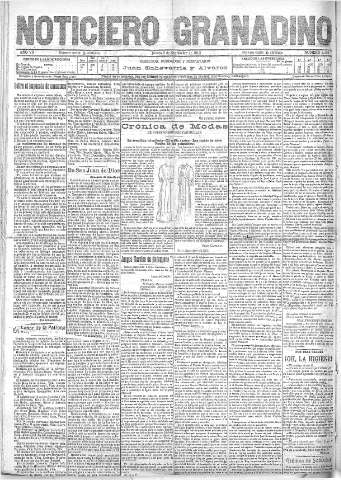'Noticiero Granadino' - Año VII Número 2223  - 1910 Septiembre 08