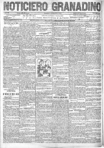 'Noticiero Granadino' - Año VII Número 2236  - 1910 Septiembre 21