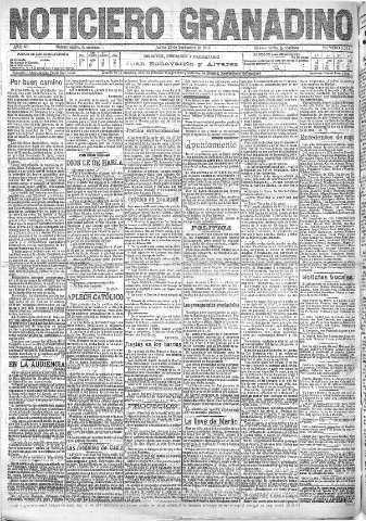 'Noticiero Granadino' - Año VII Número 2244  - 1910 Septiembre 29