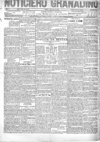 'Noticiero Granadino' - Año VII Número 2245  - 1910 Octubre 01