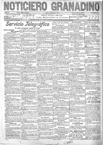 'Noticiero Granadino' - Año VII Número 2247  - 1910 Octubre 03