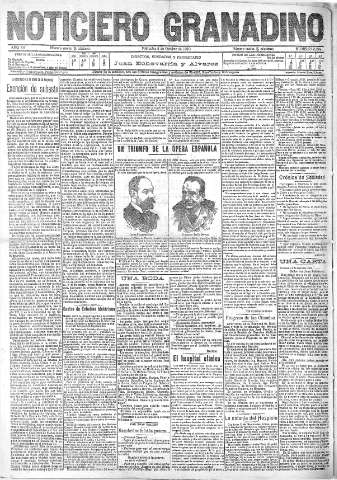 'Noticiero Granadino' - Año VII Número 2249  - 1910 Octubre 05