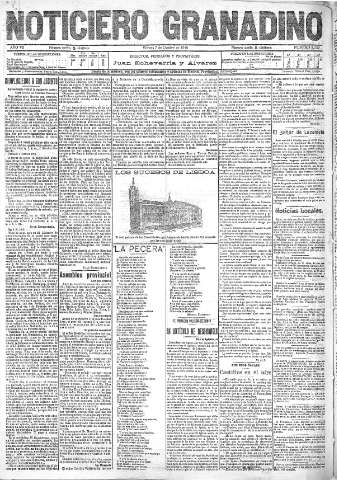 'Noticiero Granadino' - Año VII Número 2252  - 1910 Octubre 07