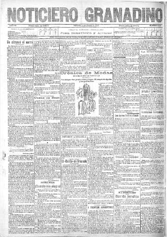 'Noticiero Granadino' - Año VII Número 2257  - 1910 Octubre 12