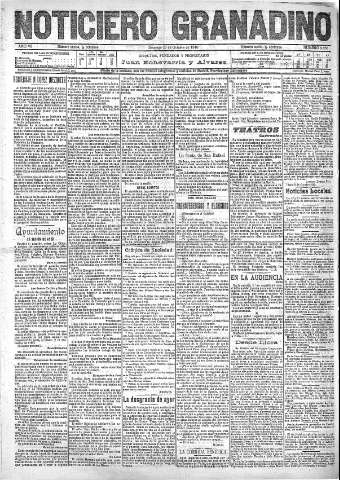 'Noticiero Granadino' - Año VII Número 2268  - 1910 Octubre 23