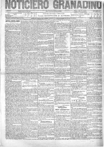 'Noticiero Granadino' - Año VII Número 2271  - 1910 Octubre 26