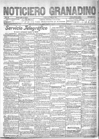 'Noticiero Granadino' - Año VII Número 2276  - 1910 Octubre 31
