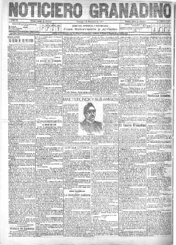 'Noticiero Granadino' - Año VII Número 2282  - 1910 Noviembre 06