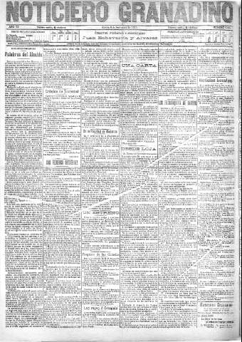 'Noticiero Granadino' - Año VII Número 2285  - 1910 Noviembre 09