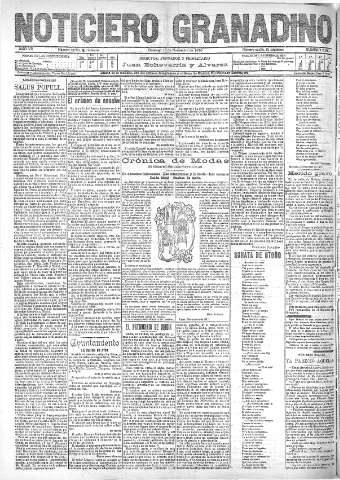 'Noticiero Granadino' - Año VII Número 2289  - 1910 Noviembre 13