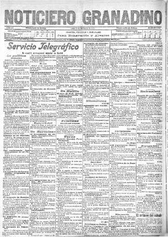 'Noticiero Granadino' - Año VII Número 2290  - 1910 Noviembre 14
