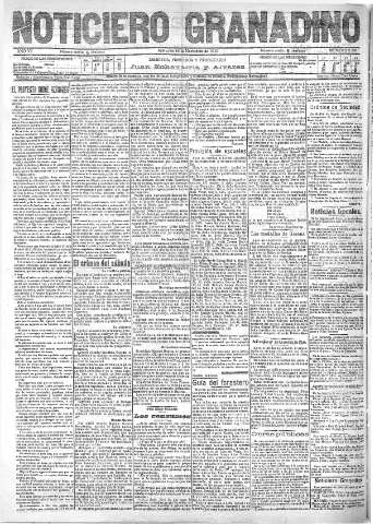 'Noticiero Granadino' - Año VII Número 2292  - 1910 Noviembre 16