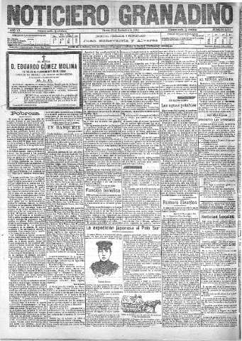 'Noticiero Granadino' - Año VII Número 2301  - 1910 Noviembre 25