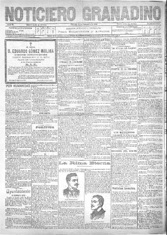 'Noticiero Granadino' - Año VII Número 2303  - 1910 Noviembre 27