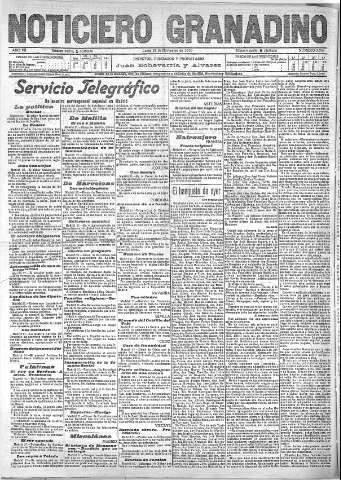 'Noticiero Granadino' - Año VII Número 2304  - 1910 Noviembre 28
