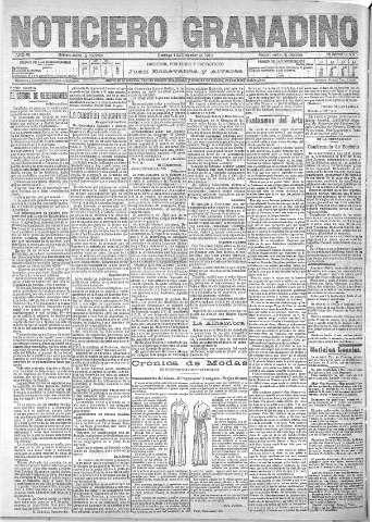 'Noticiero Granadino' - Año VII Número 2309  - 1910 Diciembre 04