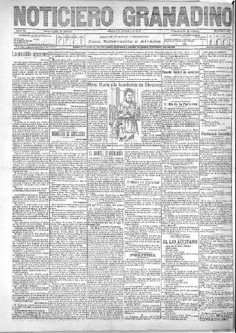 'Noticiero Granadino' - Año VII Número 2312  - 1910 Diciembre 06
